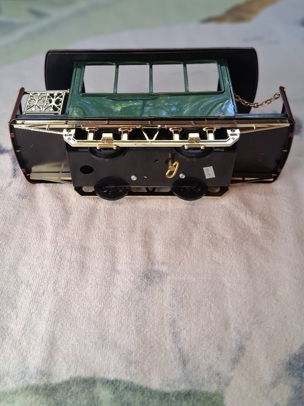 Vintage 1950s - 70s Musical Trolley Decanter Set – Lion Crown Stoppers – Working - Picture 10 of 11
